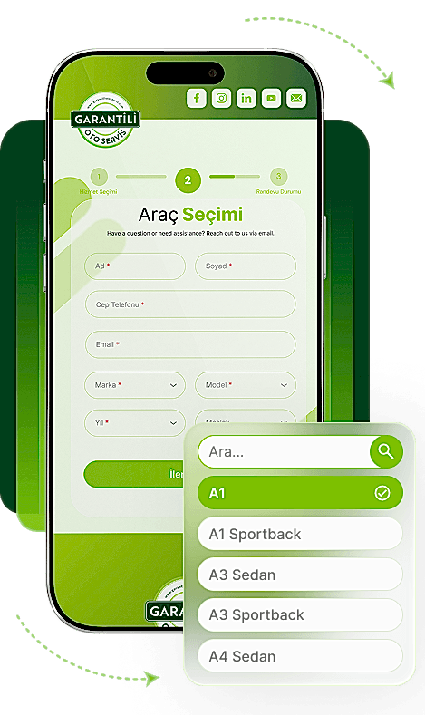 Mobil Uygulama - Araç Seçimi Ekranı